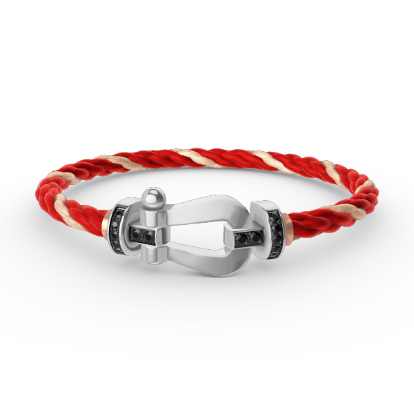 ¡®Sprite Jewelry¡¯FORCE LARGE HORSESHOE BLACK DIAMOND BRACELET SILVER