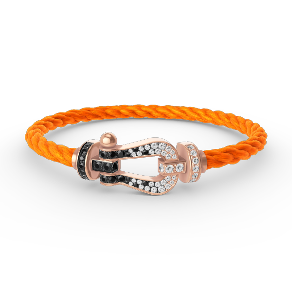 ¡®Sprite Jewelry¡¯FORCE LARGE HORSESHOE BLACK WHITE DIAMOND BRACELET ROSE GOLD