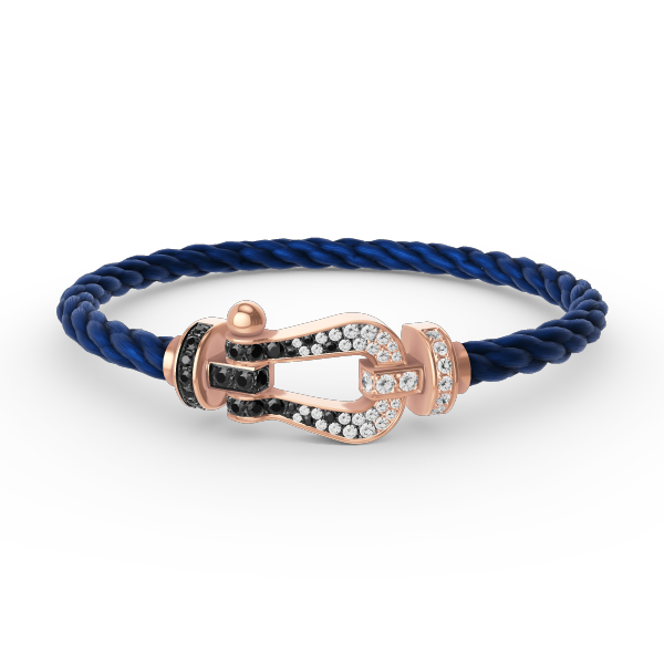 ¡®Sprite Jewelry¡¯FORCE LARGE HORSESHOE BLACK WHITE DIAMOND BRACELET ROSE GOLD