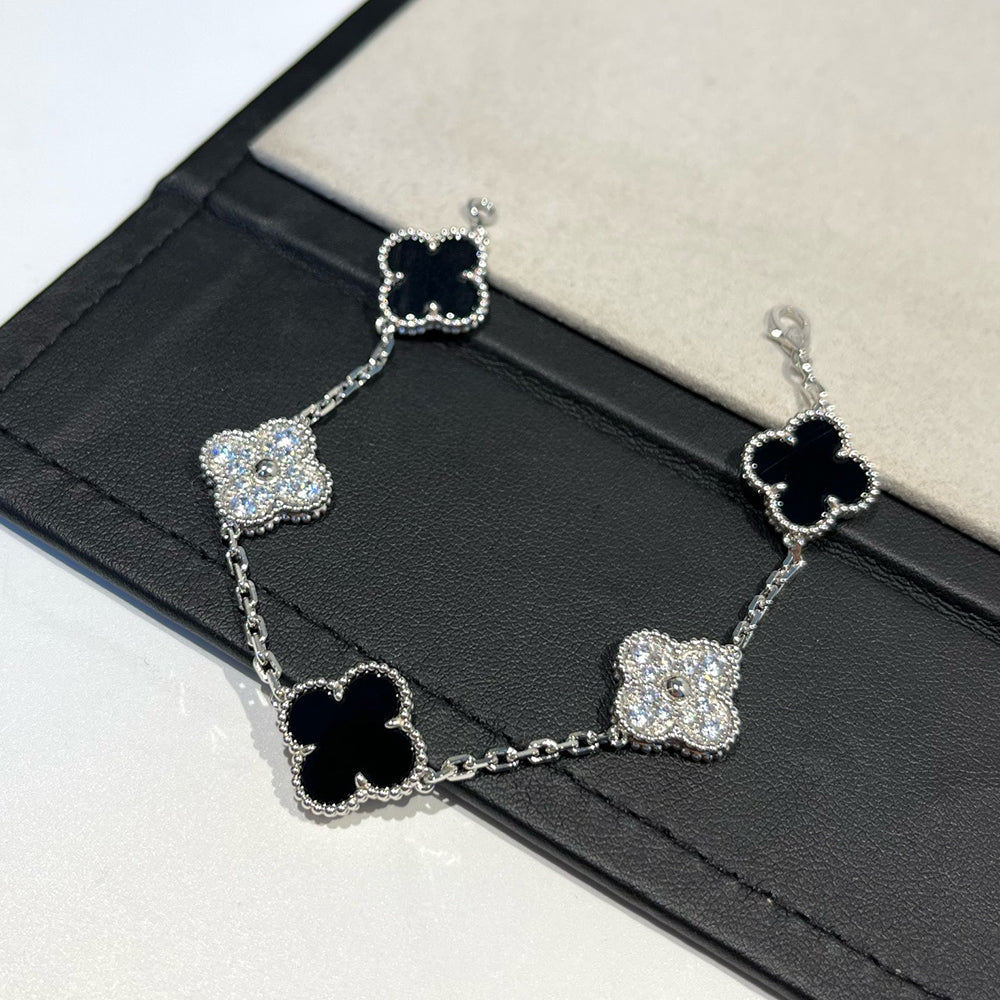 [Sprite Jewelry]New CLOVER 5 MOTIF ONYXS BRACELET COLLECTION