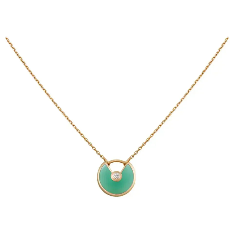 ¡®Sprite Jewelry¡¯AMULETTE GOLD MALACHITE NECKLACE