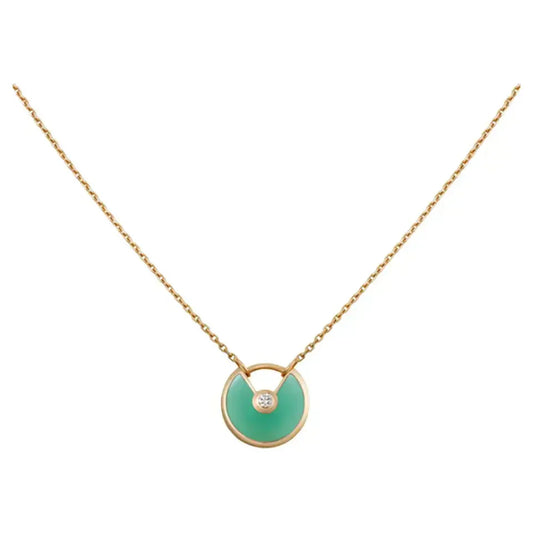 ¡®Sprite Jewelry¡¯AMULETTE GOLD MALACHITE NECKLACE