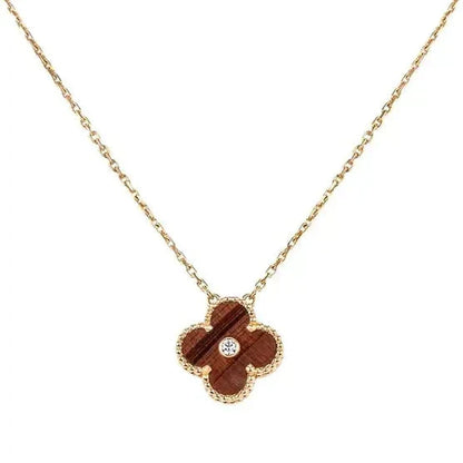 ¡®Sprite Jewelry¡¯CLOVER 15MM DIAMOND AND YELLOW TIGER'S EYE AGATE necklace