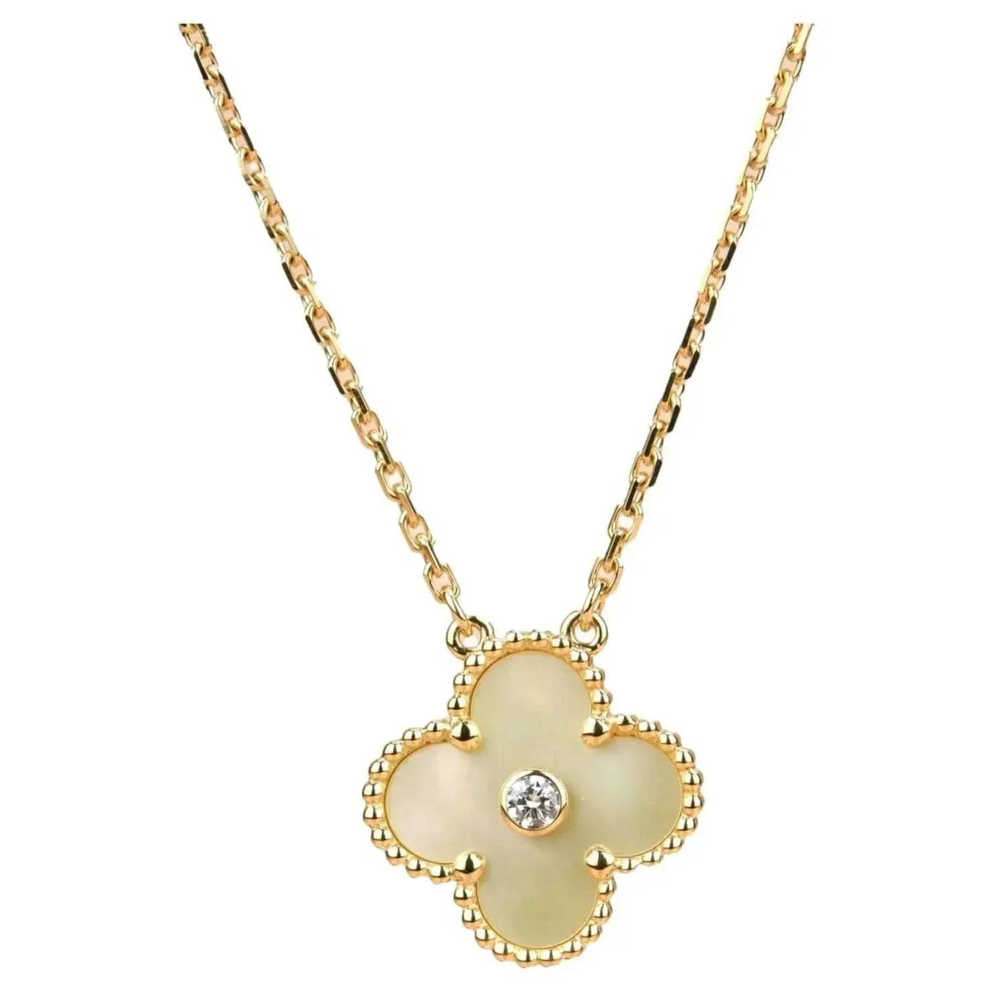 ¡®Sprite Jewelry¡¯CLOVER 15MM DIAMOND GOLD MOTHER OF PEARL NECKLACE