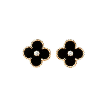¡®Sprite Jewelry¡¯CLOVER MEDIUM 1 MOTIFS ONYX DIAMOND EARRINGS