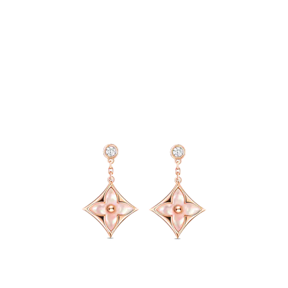 ¡®Sprite Jewelry¡¯DOUBLE STAR PINK GOLD MOP DROP EARRINGS