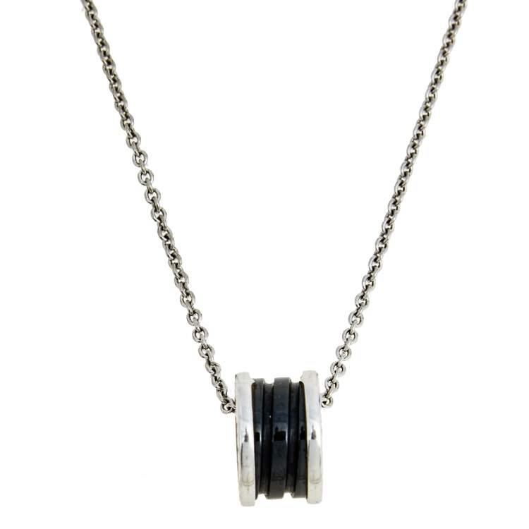 [Sprite Jewelry]ZERO 1 BLACK CERAMIC SILVER NECKLACE