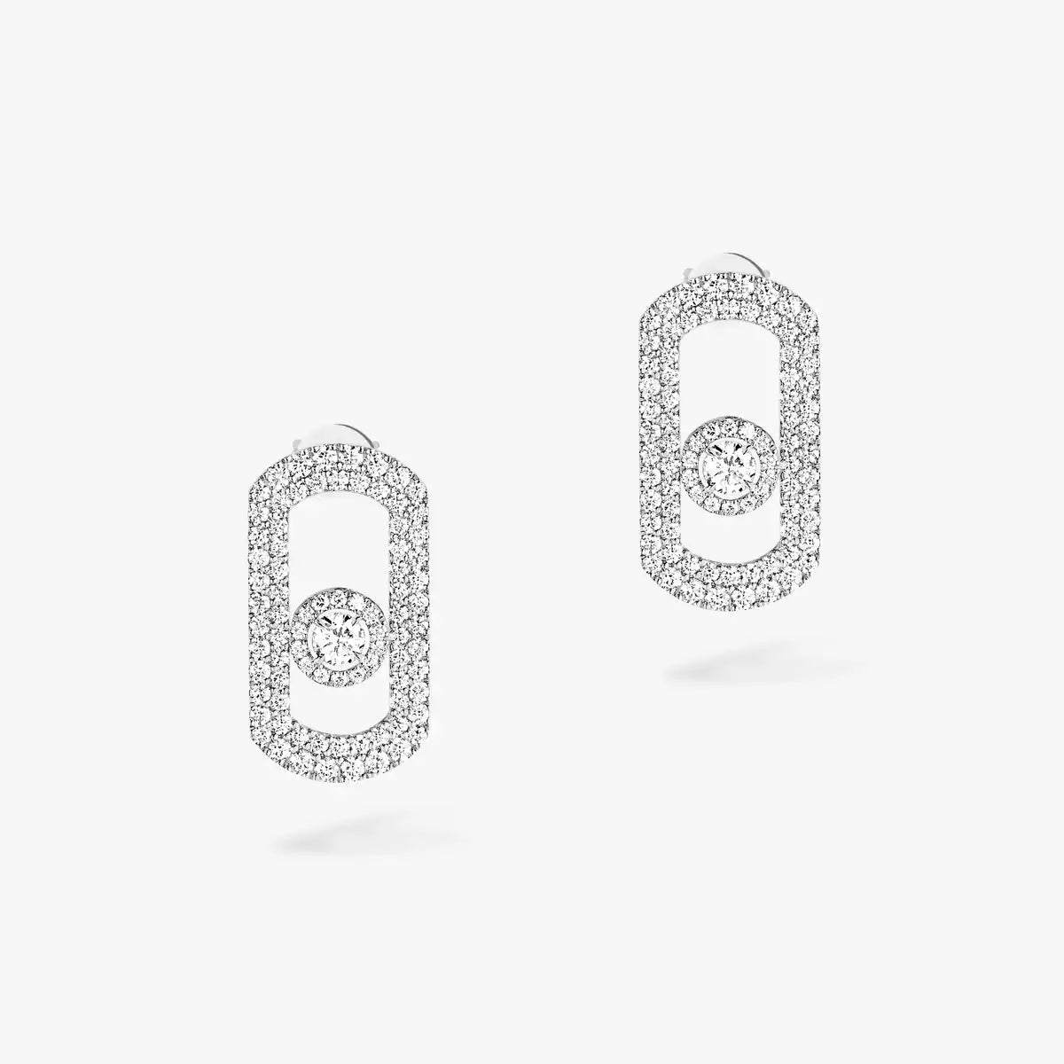 [Sprite Jewelry]So Move Pave_-Set Diamond Earrings in Silver
