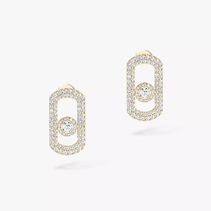 [Sprite Jewelry]So Move Pave_-Set Diamond Earrings in Silver