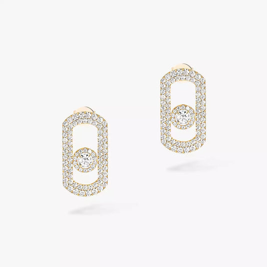 [Sprite Jewelry]So Move Pave_-Set Diamond Earrings in Silver