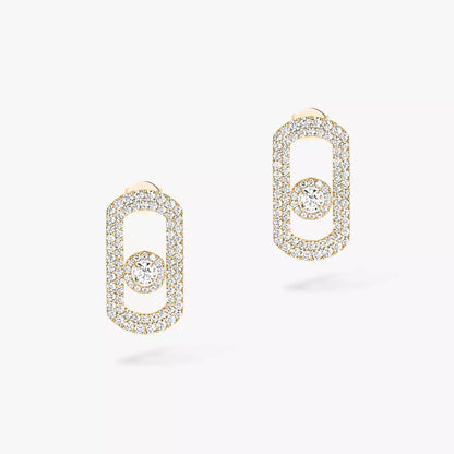 [Sprite Jewelry]So Move Pave_-Set Diamond Earrings in Silver