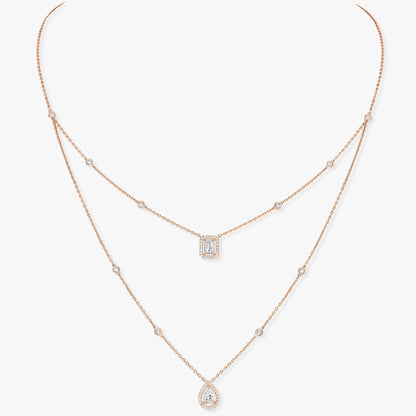 [Sprite Jewelry]MY TWIN 2 ROW DIAMOND NECKLACE