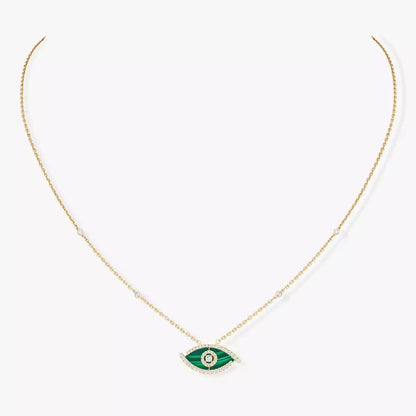 [Sprite Jewelry]Lucky Eye Diamond Necklace in Rose Gold and Turquoise