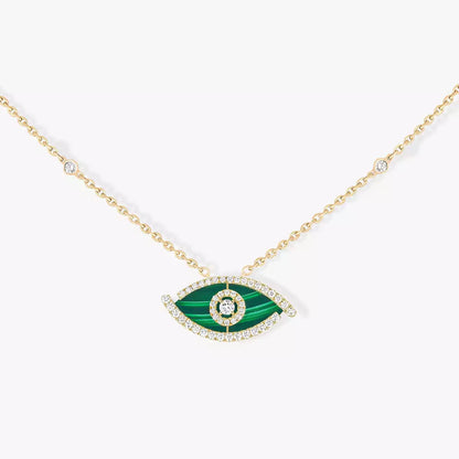 [Sprite Jewelry]Lucky Eye Diamond Necklace in Rose Gold and Turquoise