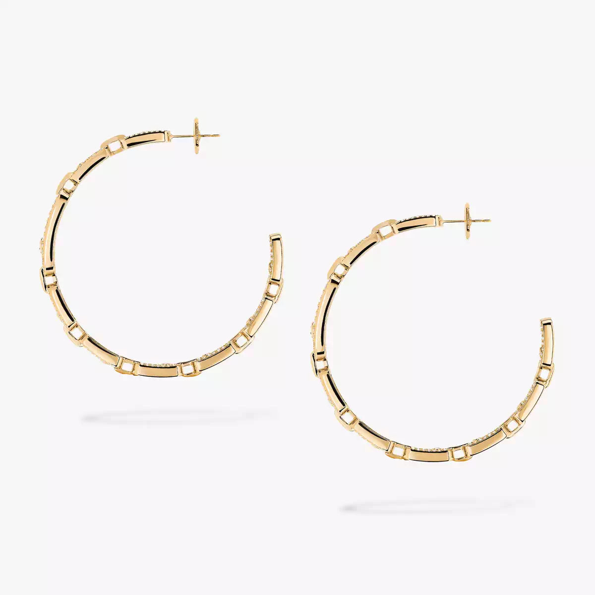 [[Sprite Jewelry]Move Link Diamond Hoop Earrings