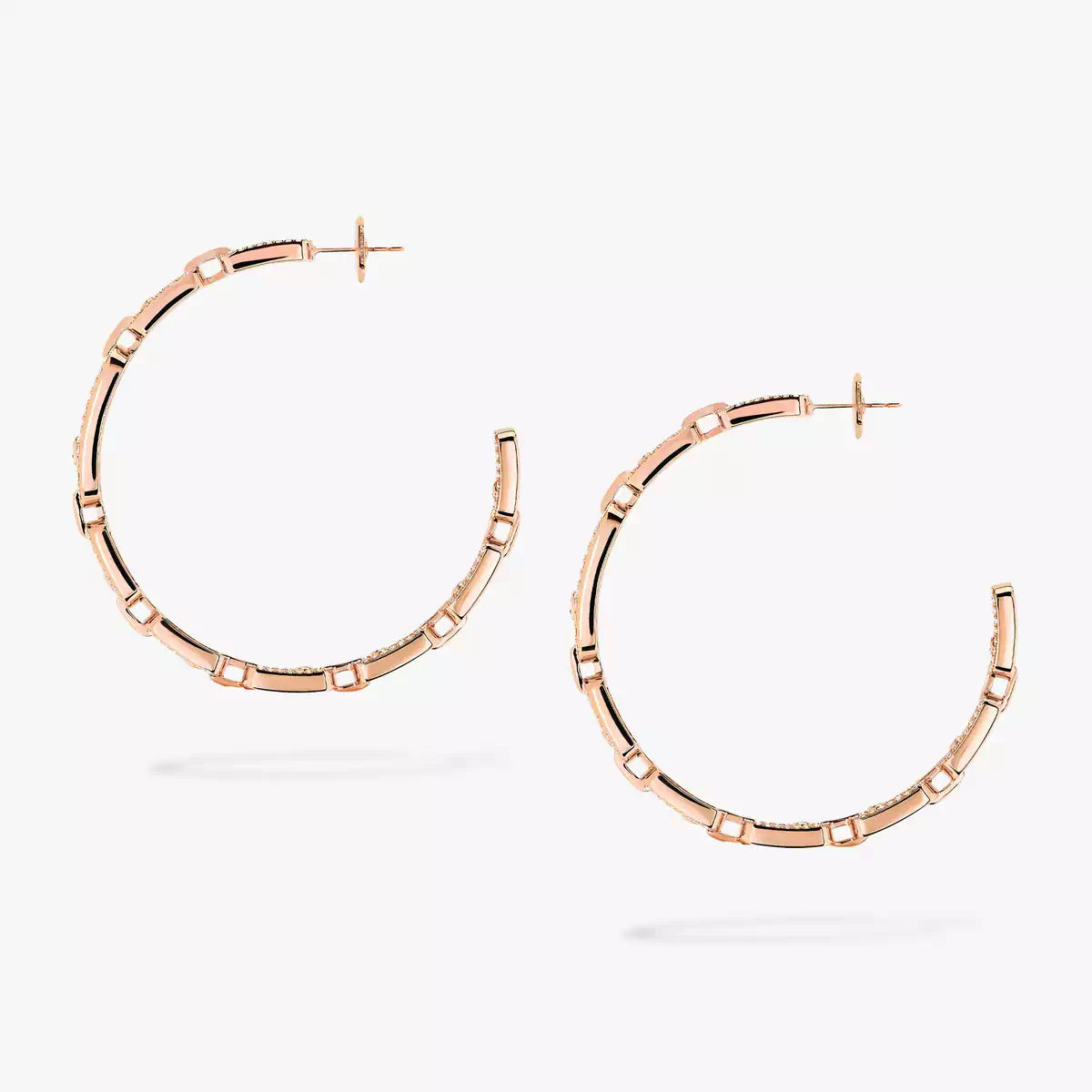 [[Sprite Jewelry]Move Link Diamond Hoop Earrings