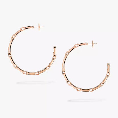 [[Sprite Jewelry]Move Link Diamond Hoop Earrings