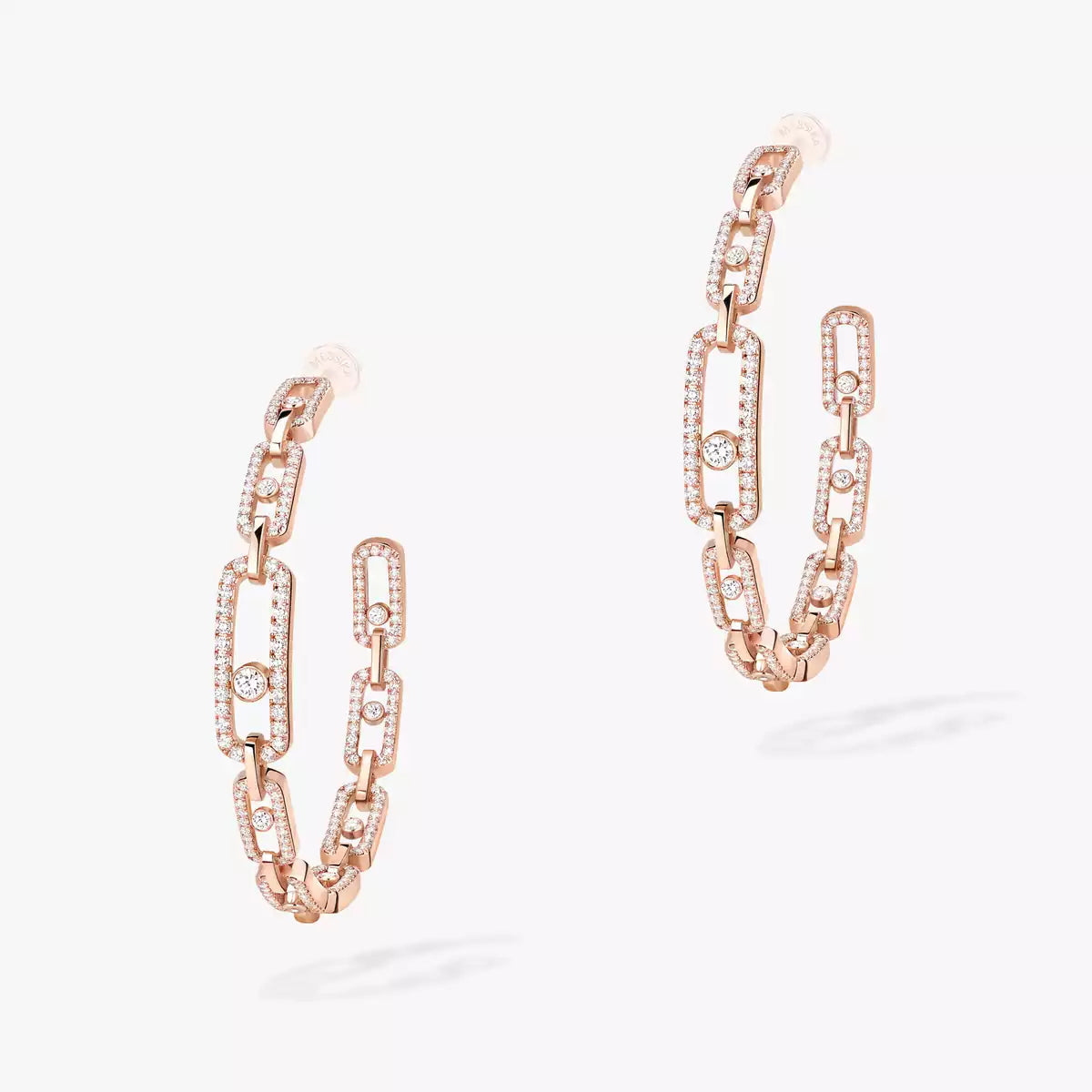 [[Sprite Jewelry]Move Link Diamond Hoop Earrings