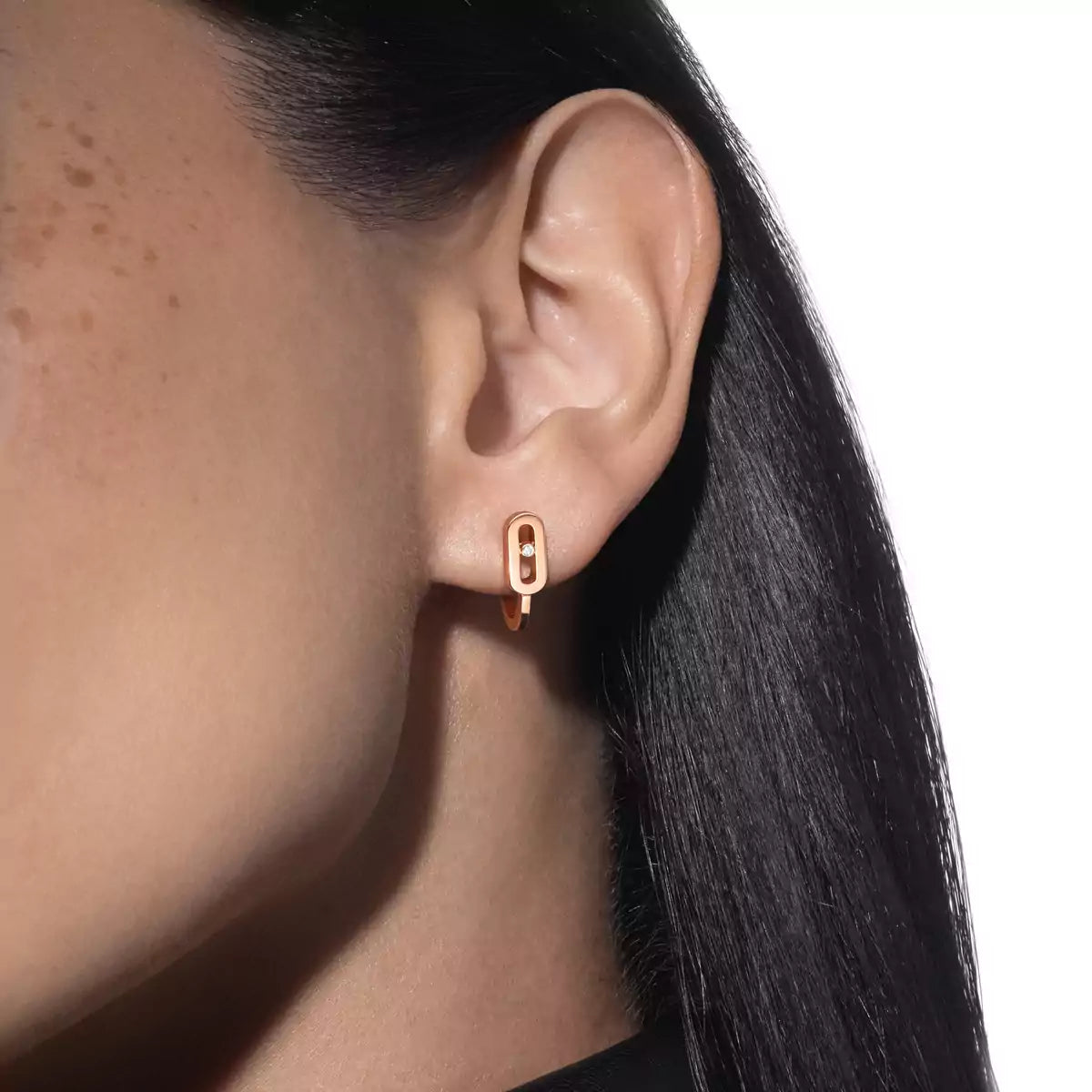 [Sprite Jewelry]Diamond Mini Hoop Earrings Move Classique