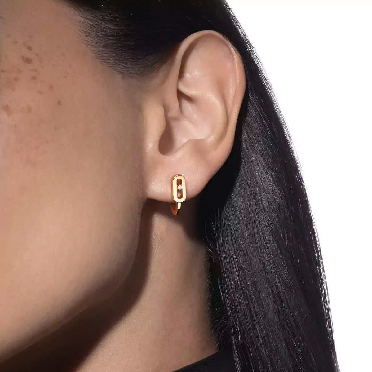 [Sprite Jewelry]Diamond Mini Hoop Earrings Move Classique