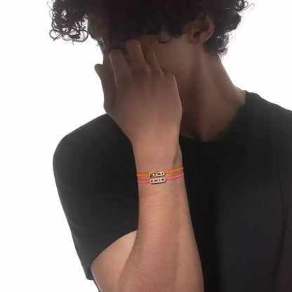 [Sprite Jewelry]Messika Care(s) pink cord pavé bracelet