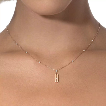 [Sprite Jewelry] Move Uno Gold Diamond Long Necklace