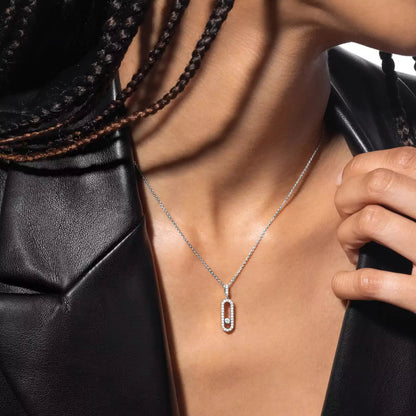[Sprite Jewelry]Move Uno Diamond Necklace in Rose Gold