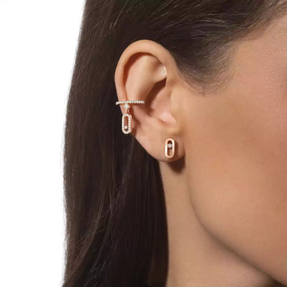 [Sprite Jewelry]Move Uno Diamond Stud Earrings