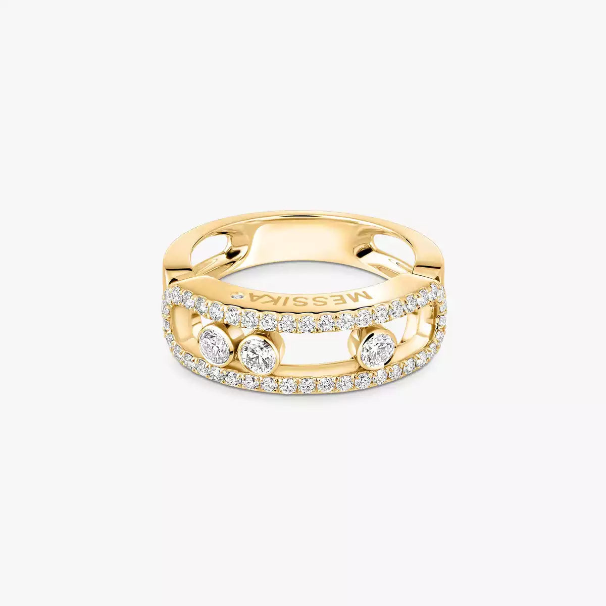 [Sprite Jewelry] Move Gold Diamond Pave_ Ring