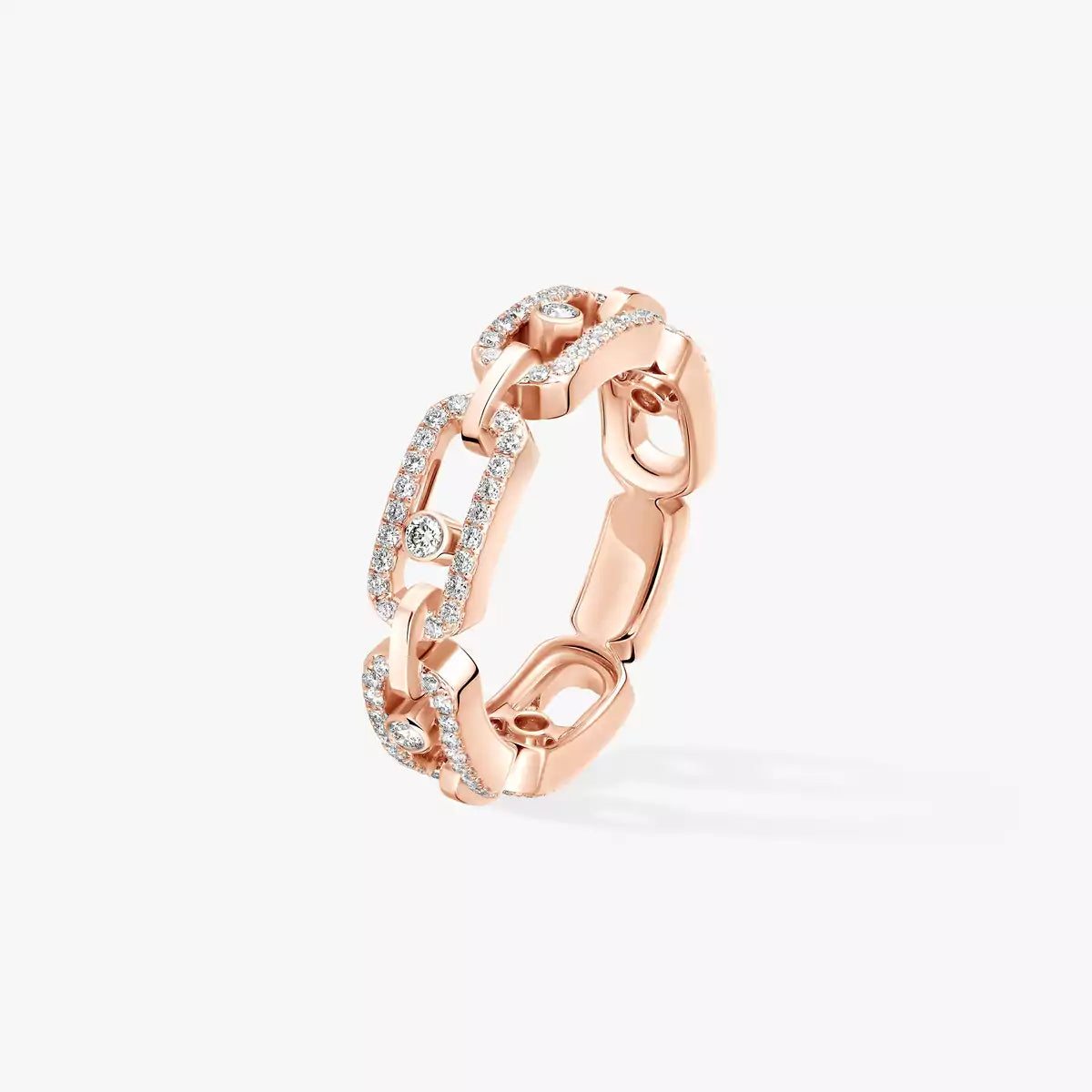 [Sprite Jewelry]Move Link Pave_-Set Diamond Ring in Gold