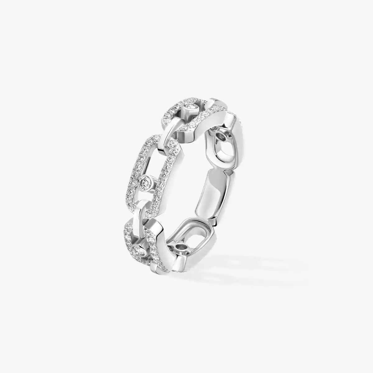 [Sprite Jewelry]Move Link Pave_-Set Diamond Ring in Gold