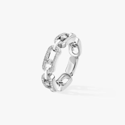 [Sprite Jewelry]Move Link Pave_-Set Diamond Ring in Gold