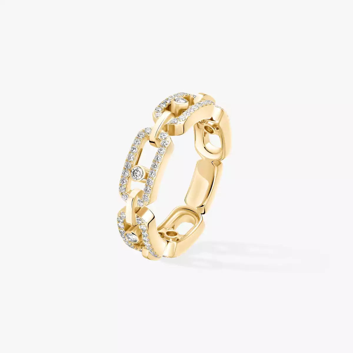 [Sprite Jewelry]Move Link Pave_-Set Diamond Ring in Gold