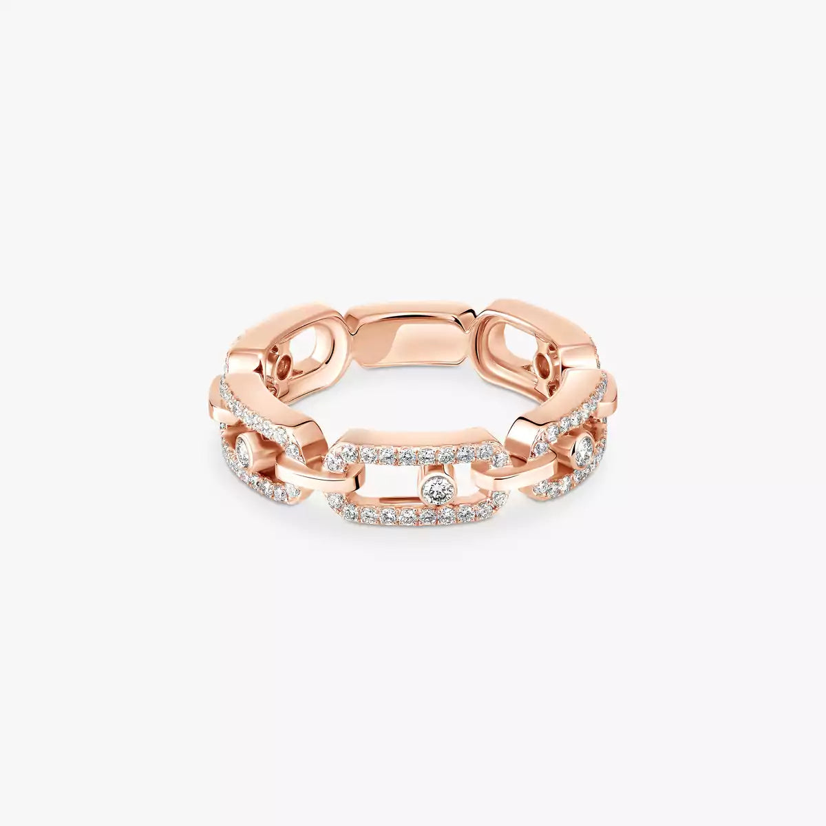 [Sprite Jewelry]Move Link Pave_-Set Diamond Ring in Gold