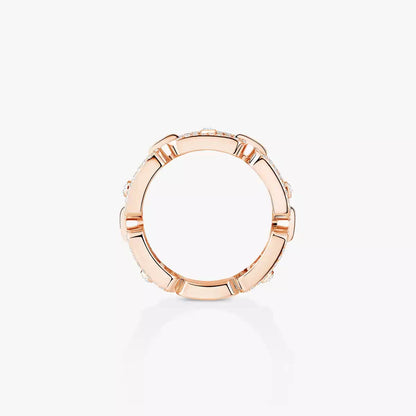 [Sprite Jewelry]Move Link Pave_-Set Diamond Ring in Gold