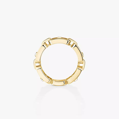 [Sprite Jewelry]Move Link Pave_-Set Diamond Ring in Gold