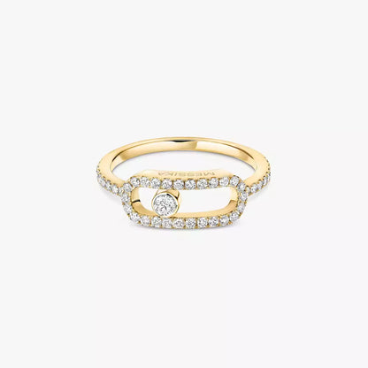 [Sprite Jewelry]Move Uno Diamond Ring in Gold