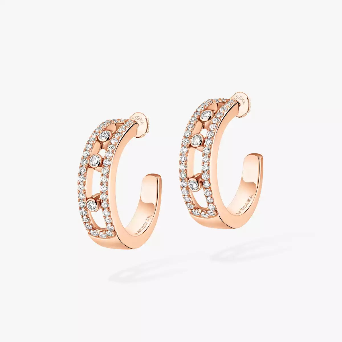 [Sprite Jewelry]Diamond Pave_ Hoop Earrings Move