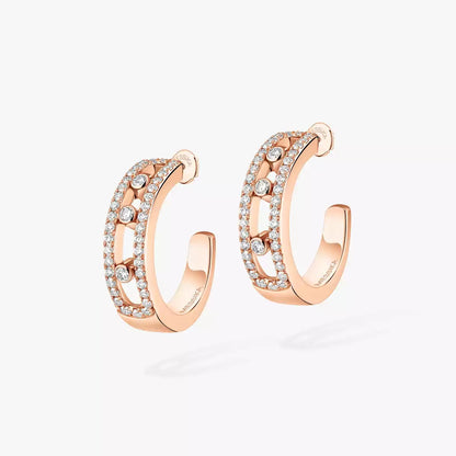 [Sprite Jewelry]Diamond Pave_ Hoop Earrings Move
