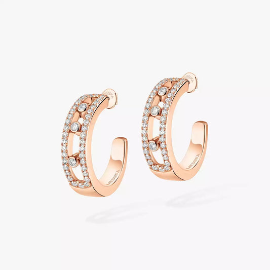 [Sprite Jewelry]Diamond Pave_ Hoop Earrings Move