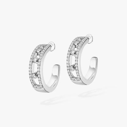 [Sprite Jewelry]Diamond Pave_ Hoop Earrings Move