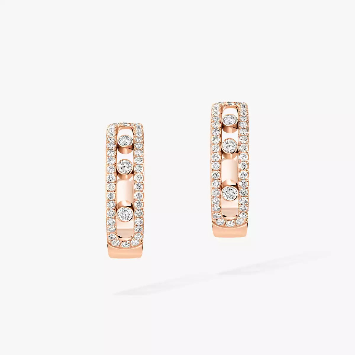 [Sprite Jewelry]Diamond Pave_ Hoop Earrings Move