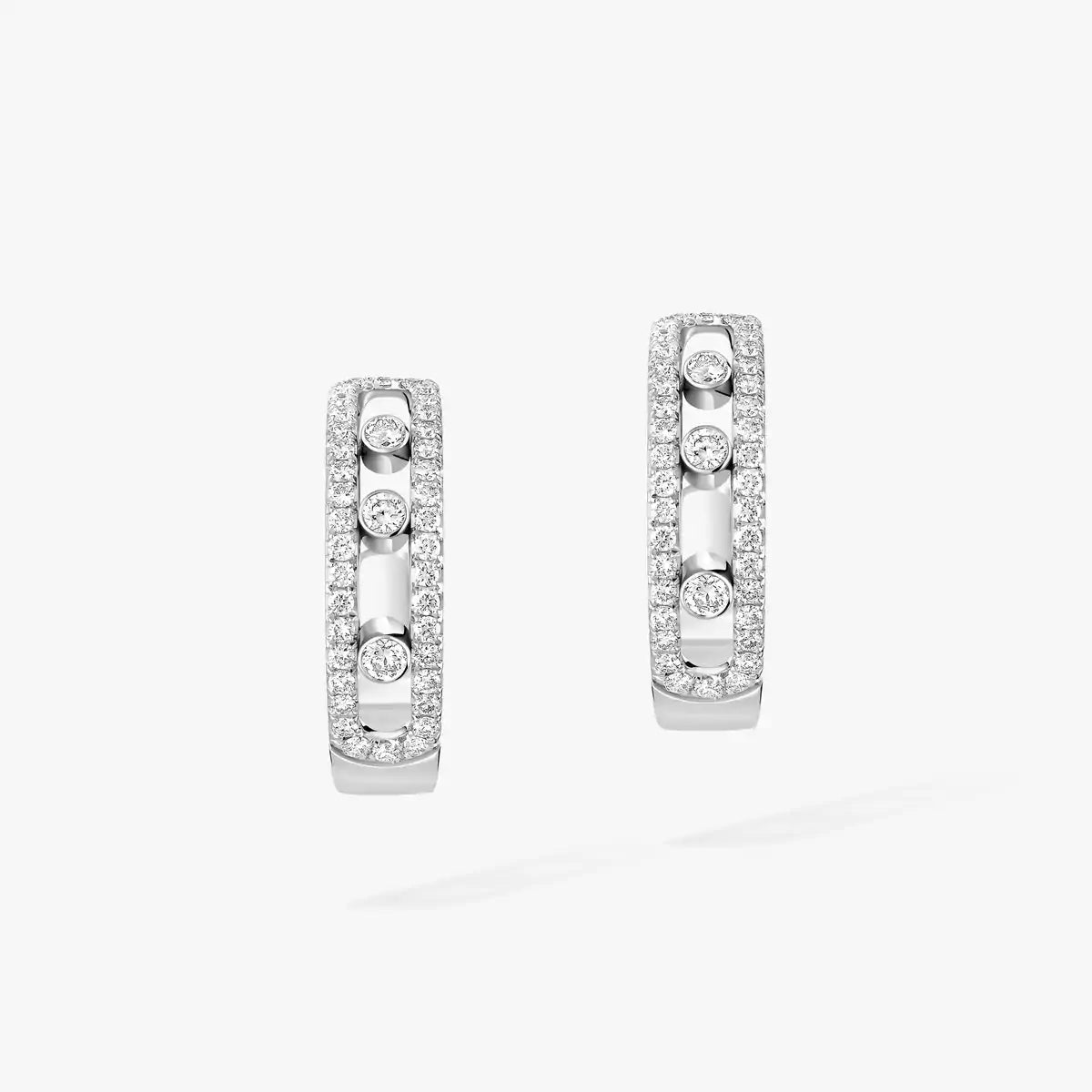 [Sprite Jewelry]Diamond Pave_ Hoop Earrings Move