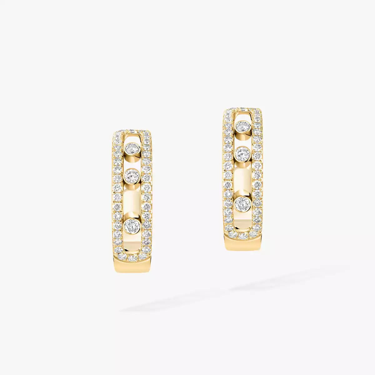 [Sprite Jewelry]Diamond Pave_ Hoop Earrings Move