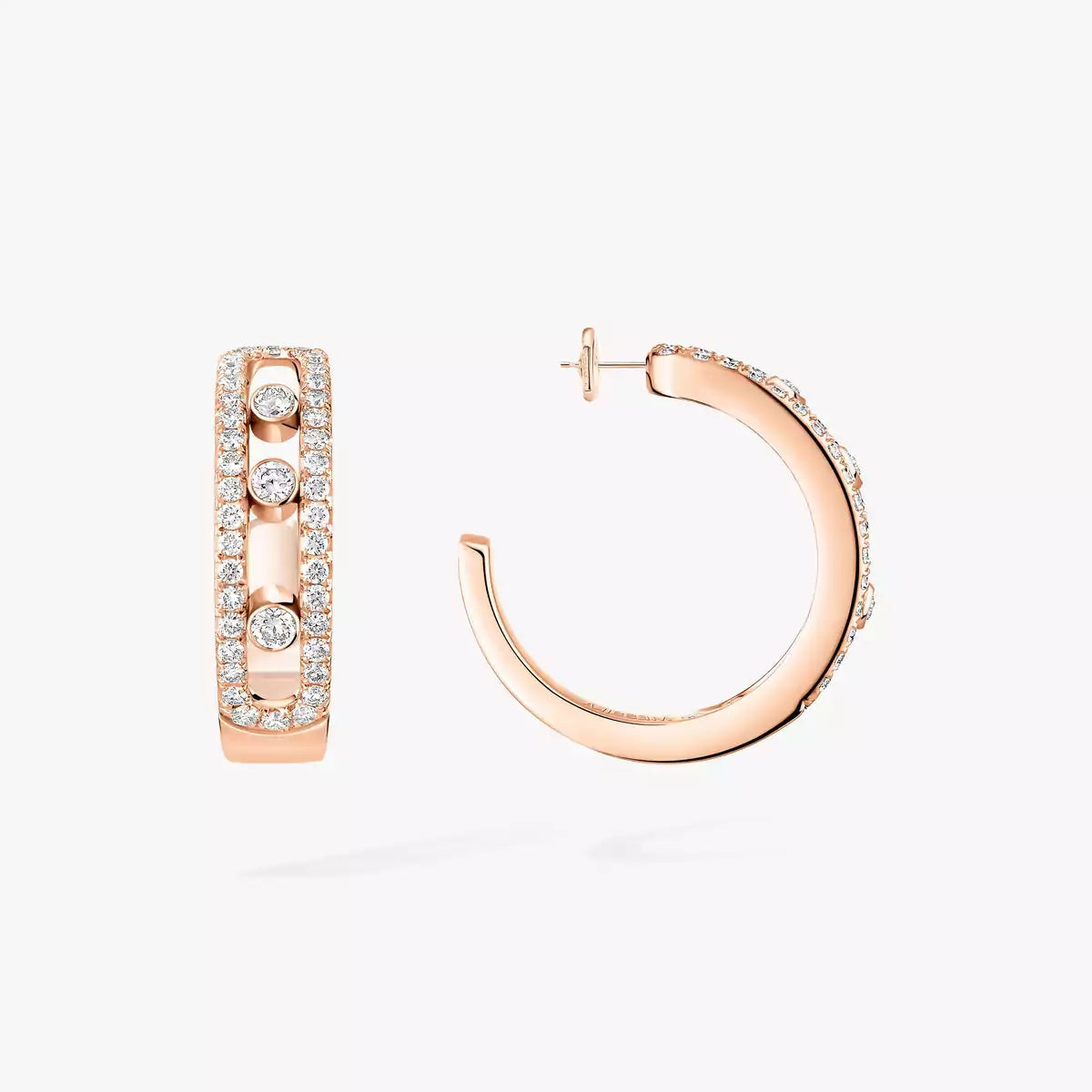 [Sprite Jewelry]Diamond Pave_ Hoop Earrings Move