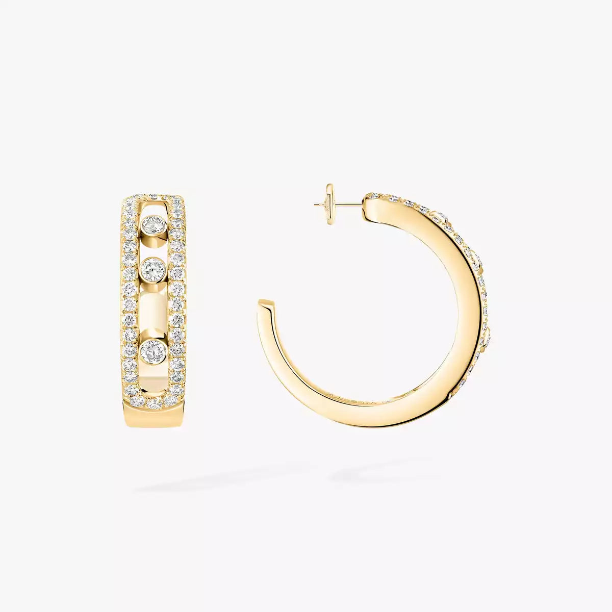 [Sprite Jewelry]Diamond Pave_ Hoop Earrings Move