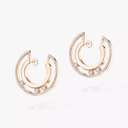 [Sprite Jewelry]Move Romane Small Diamond Hoop Earrings