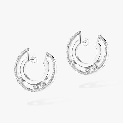 [Sprite Jewelry]Move Romane Small Diamond Hoop Earrings