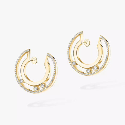 [Sprite Jewelry]Move Romane Small Diamond Hoop Earrings