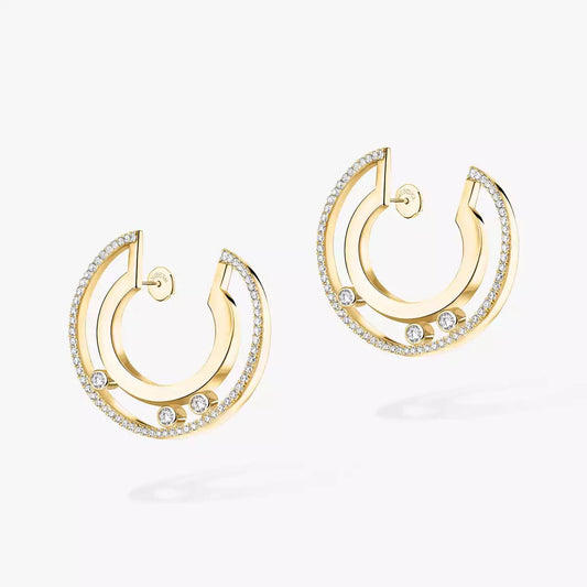[Sprite Jewelry]Move Romane Small Diamond Hoop Earrings